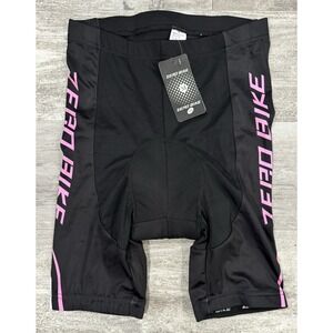 Zero Bike Mens Cycling Gel Padded Compression Shorts Size Medium Brand New